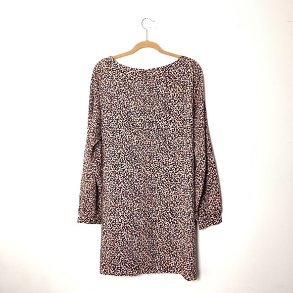 NWT Loft Leopard Print Long Sleeve Dress Sz Large - Picture 5 of 5